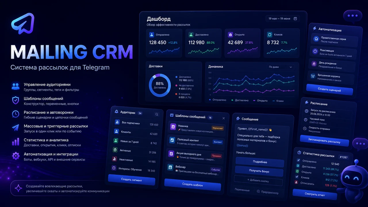 Telegram Mailing CRM